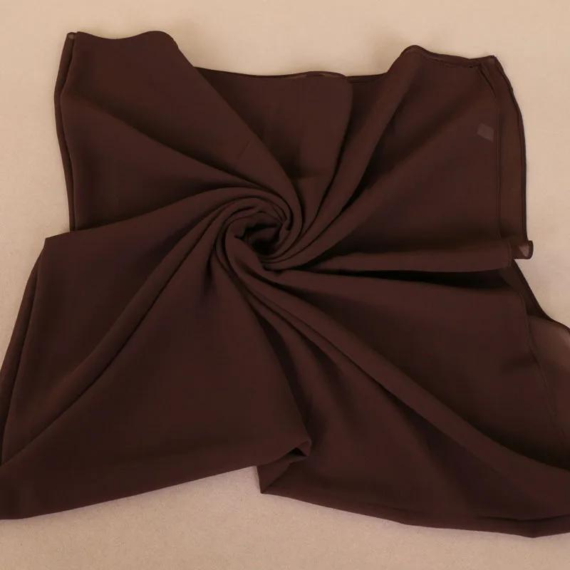 Gładki Kolor Kwadratowy Chwost Wiskozowy Szal Szalik Kobiety Owinąć i Szale Paszmina Muzułmański Hidżab Echarpe Foulard 110*110Cm