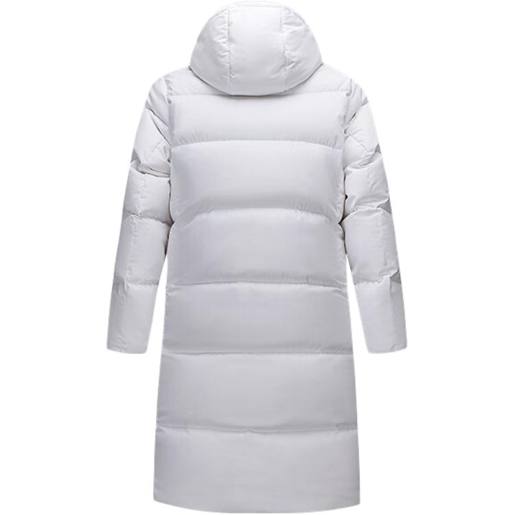 Anta Solid Color Zipper Hooded Versatile Mid-Length Down Jacket Women outerwear 162617911-1