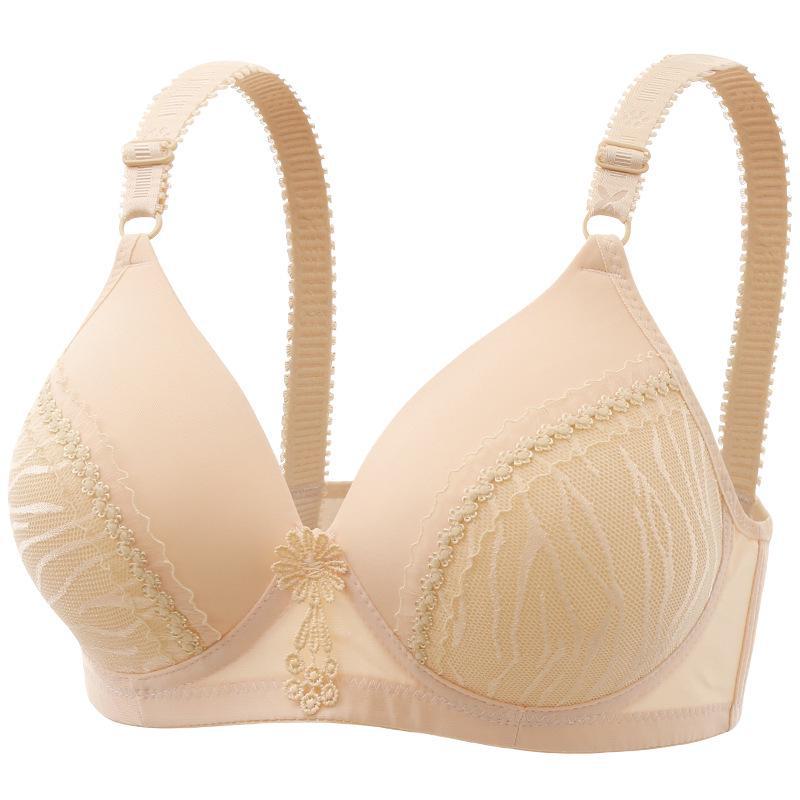 

Бюстгальтер большого размера со сборками из кружева — без стали, регулируемый, поддерживающий, сексуальный, удобный, дышащий, идеальный для мам 38/85 BC