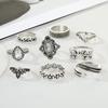 Ušlechtilý elegantní vintage diamantový prsten Dámské šperky Všestranné doplňky Sada módních prstenů s půvabem