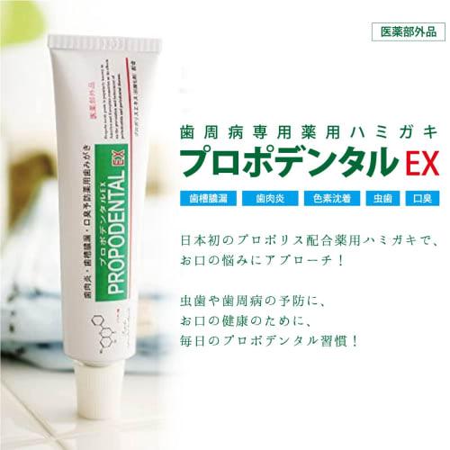 Propolis-infused Medicated Toothpaste, Propodental EX (80g) - Propolis Toothpaste for Toothpaste, Periodontal Disease Prevention, Bad Breath Care, and