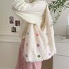 Lace flower dopamine vest underarm bag Korean version cosmetic bag shopping large capacity shoulder bag