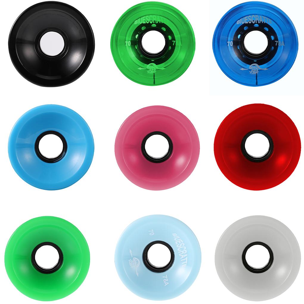 4 Pcs Skateboard Wheels 82A PU Wheels Roller Skate Longboard Tires with Bearing