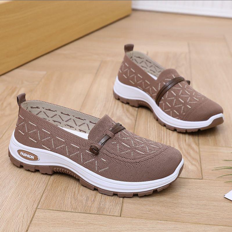 Summer Thin Breathable Shoes for Women – Slip-On Anti-Slip Soft-Sole Lightweight Comfortable Shoes for Middle-Aged & Elderly Mother's Shoes