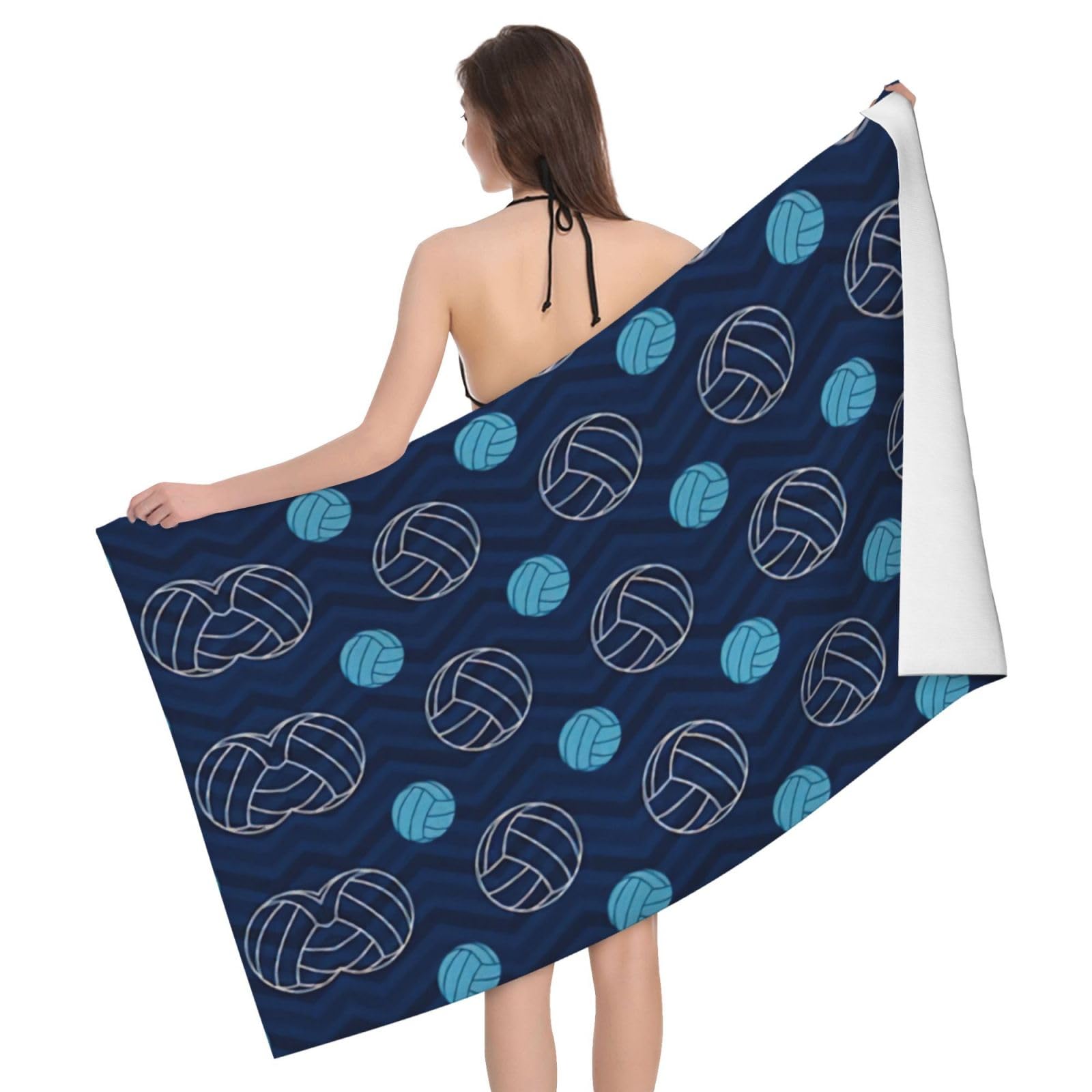 

Volleyball Beach Towel Microfiber Quick Dry Ball Sports Bath Towel for Men Boys Gift Swimming Pool Camping Travel Picnic Sport W40*H60(CM)
