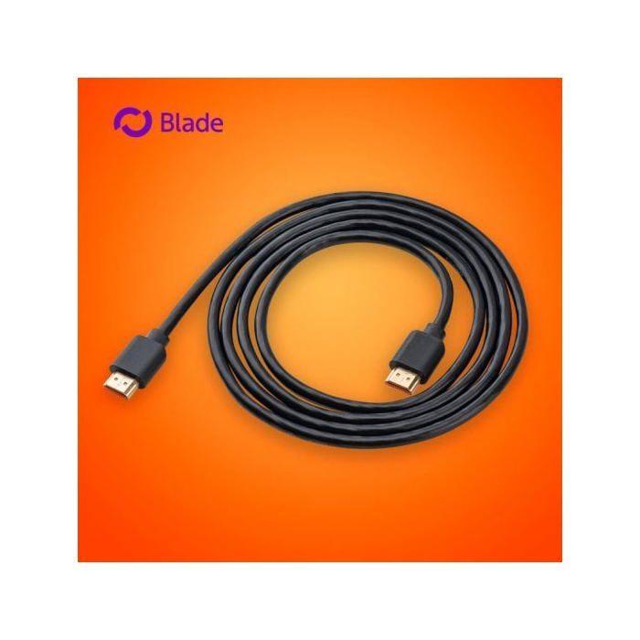 Cable HDMI Blade Gaming Bulk 8K 2.1 2 M Conectores Oro Negro Alta Velocidad