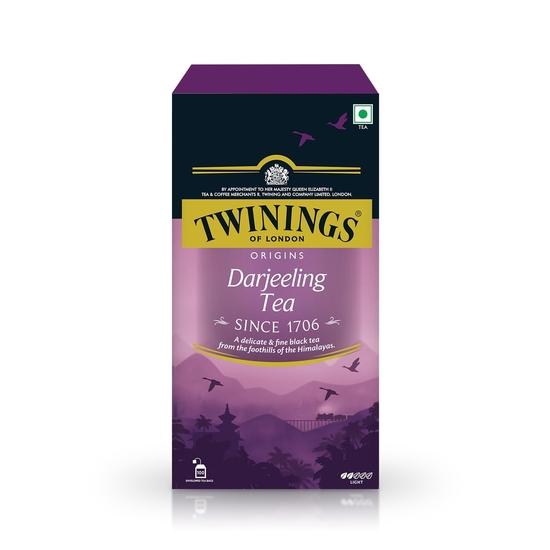 Чай Twinings Дарджилинг, 100 Пакетиков|Упаковка 1 шт.| Премиальный Черный Чай| Легкая Крепость| Из Лучших Платаций Дарджилинга| Легкий и Деликатный Вкус