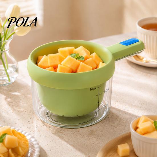 Rice Washing Bowl Drain Basket with Handle And Fork, Double-layer Separation Design, Fruit Vegetable Washer Portable Multi-purpose Kitchen Strainer,
