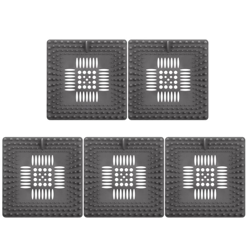 Multiple Color Hair Stoppers Portable Accessory for Shower Drain 5 Pack Sturdy Plastic Easy to Installion Bathroom