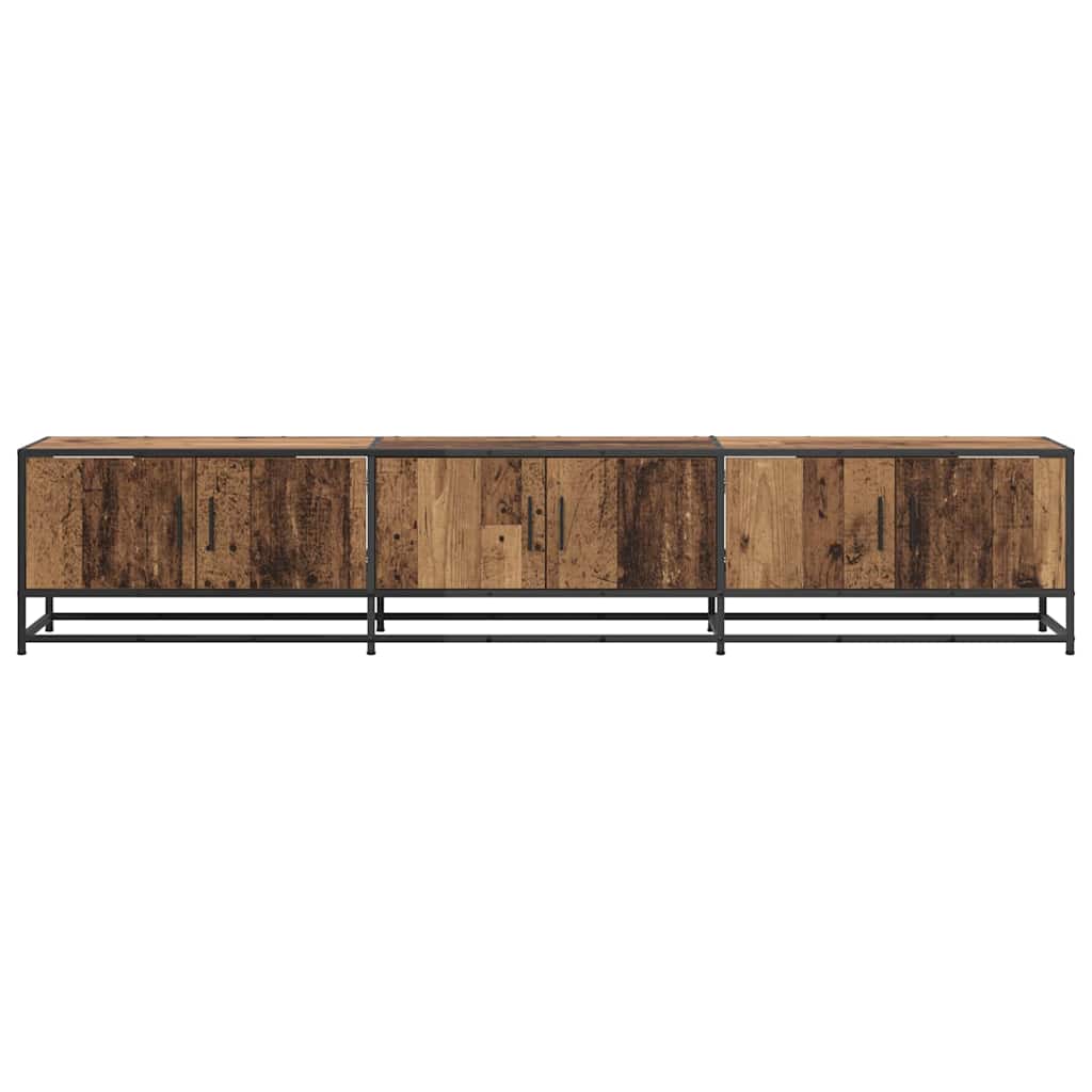 TV Units 2 Pcs Reclaimed Wood Look 210 X 35 X 41 Cm Engineered Wood