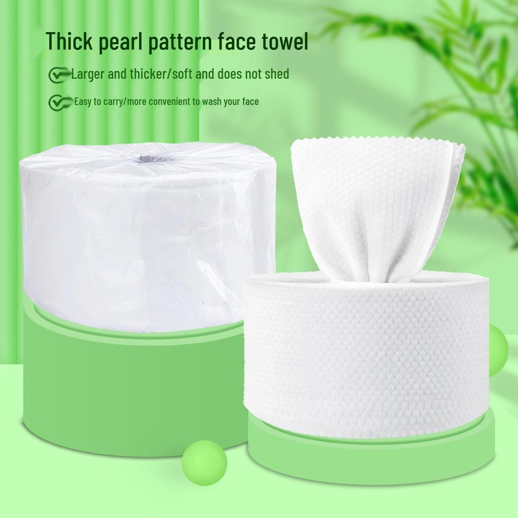 Large Disposable Cotton Face Wash Towels - Thickened, Lint-Free, Soft & Absorbent for Home Use
