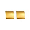 Meishiduo 18K Gold Stainless Steel Ribbed Square Stud Earrings