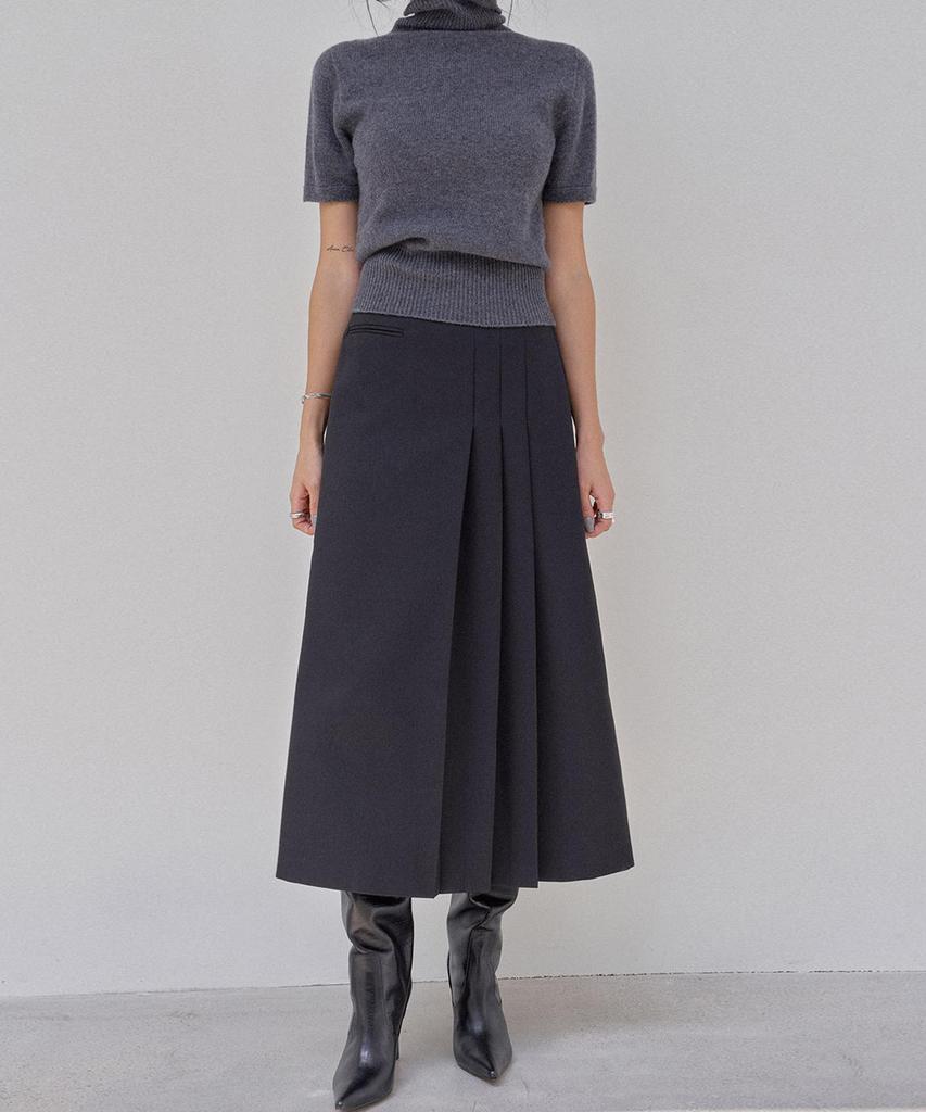 Memua Lange Pleated Half-Long Skirt