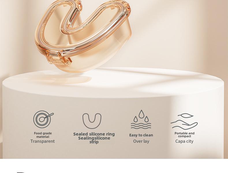 Neviditelný ortodontický držák a schránka na protézy se zámkem