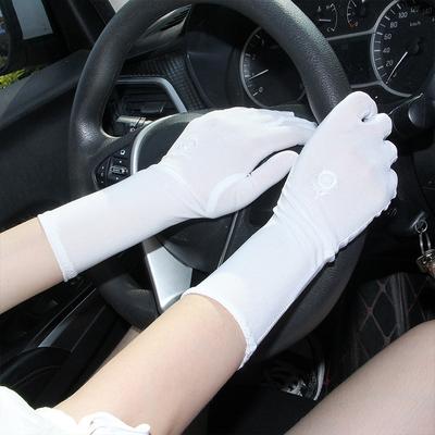 Women Polyester Outdoor Activities Eastic Sun Protection Multiple Colors Wrist Protection Solid Color Cycling Riding 4 Colors