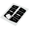 Generic Car Steering Wheel Button Caps Repair Decals Stickers Black for Ford Focus 2008 2009 2010 Automotive Interior Decor, US-001