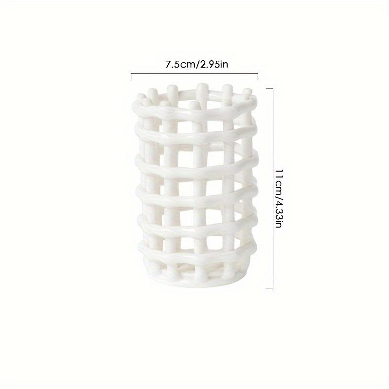 Elegant Handmade Ceramic Toothbrush Holder - Stylish White Multi-slot Design for Bathroom Finishing No Power Required