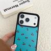 Fashion Leather Cute Cherry Kawaii Phone Case for iPhone 13 14 15 16 17 Pro Max Cover Funda Anti-fall Protective Cover For 16Pro