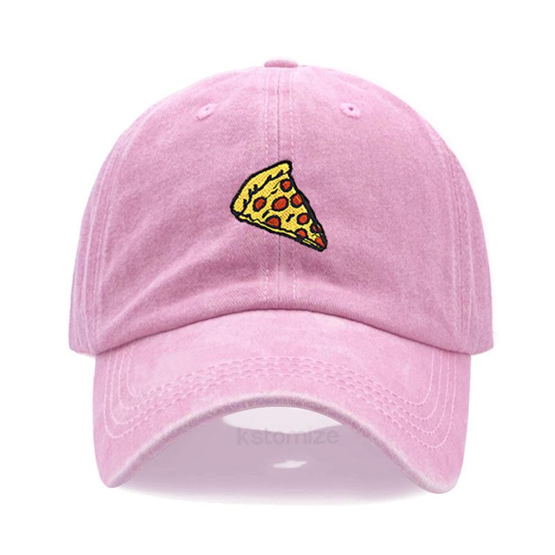 Pizza Embroidered Baseball Cap for Women Men Fashion Adjustable Soft Cotton Dad Hat Unisex Classic Golf Caps