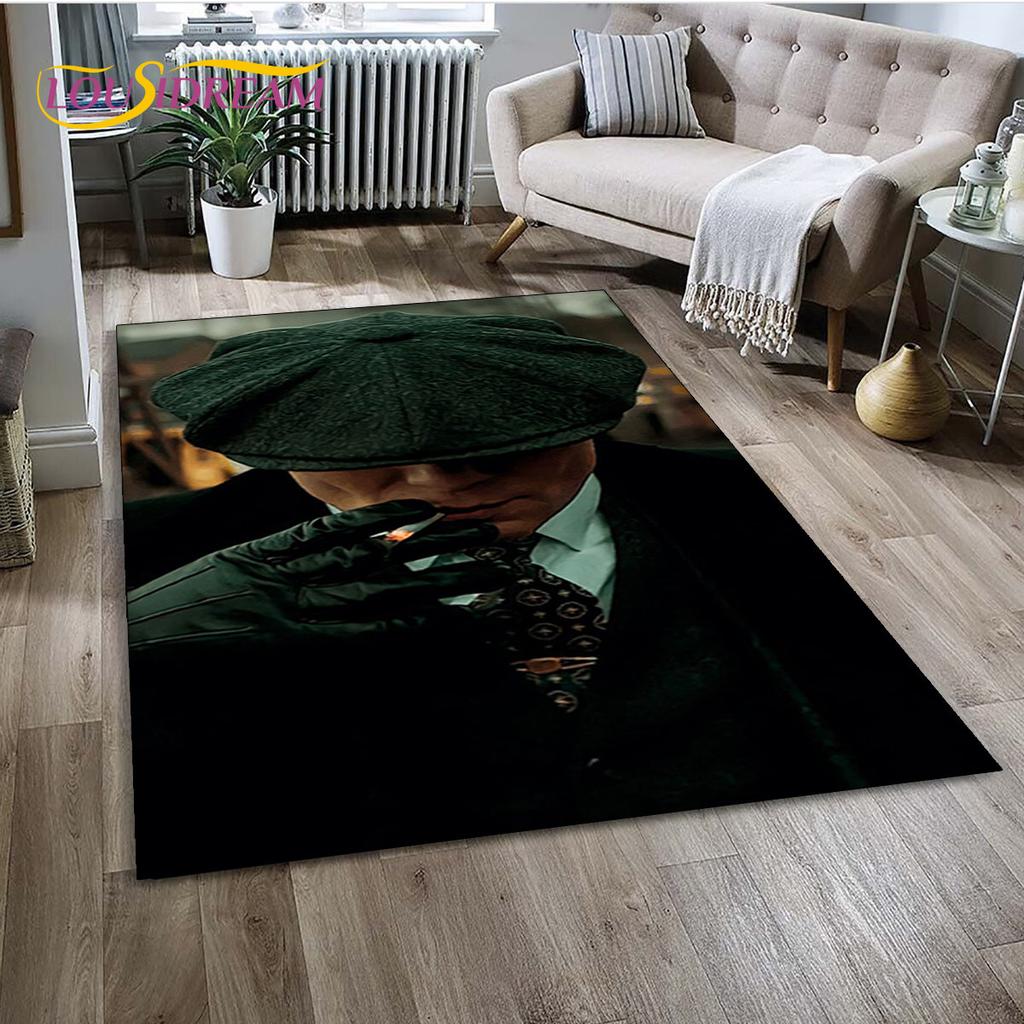 P-Peaky Blinders Tommy Shelby Area Rug,Carpet Rug for Home Living Room Children's Bedroom Sofa Doormat Decor,Non-slip Floor Mat