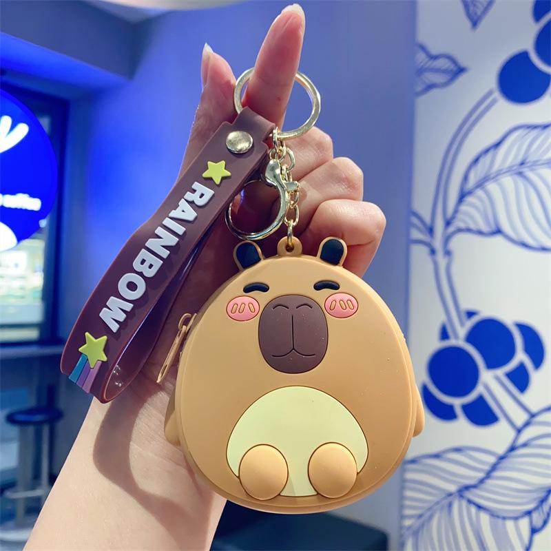 Creative Cartoon Kapibara Capybara Jun Keychain Doll Boys and Girls Cute Bag Pendant Small Gift