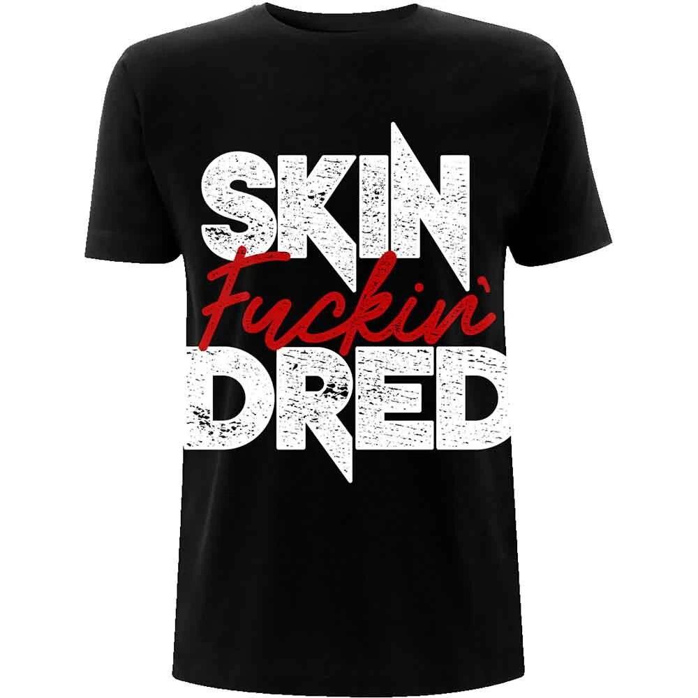 Skindred Effin Red Men T-Shirt Black M, 100% Cotton, Regular 4XL