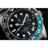 HYAKUICHI 101 No.14 Mechanical GMT Japanese Movement World Time Aqua X Black Hack Function