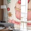 Sweet Capcake With Cream Luxurious Chiffon Sheer Curtains for Living Room Bedroom Decoration Window Voiles Tulle Curtain