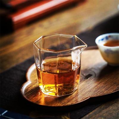 Japanese Style 150ml Octagonal Heat Resistant Glass Serving Tea Pitcher Fair Mugs Gongdaobei Chahai Kungfu Tea Set Accessories