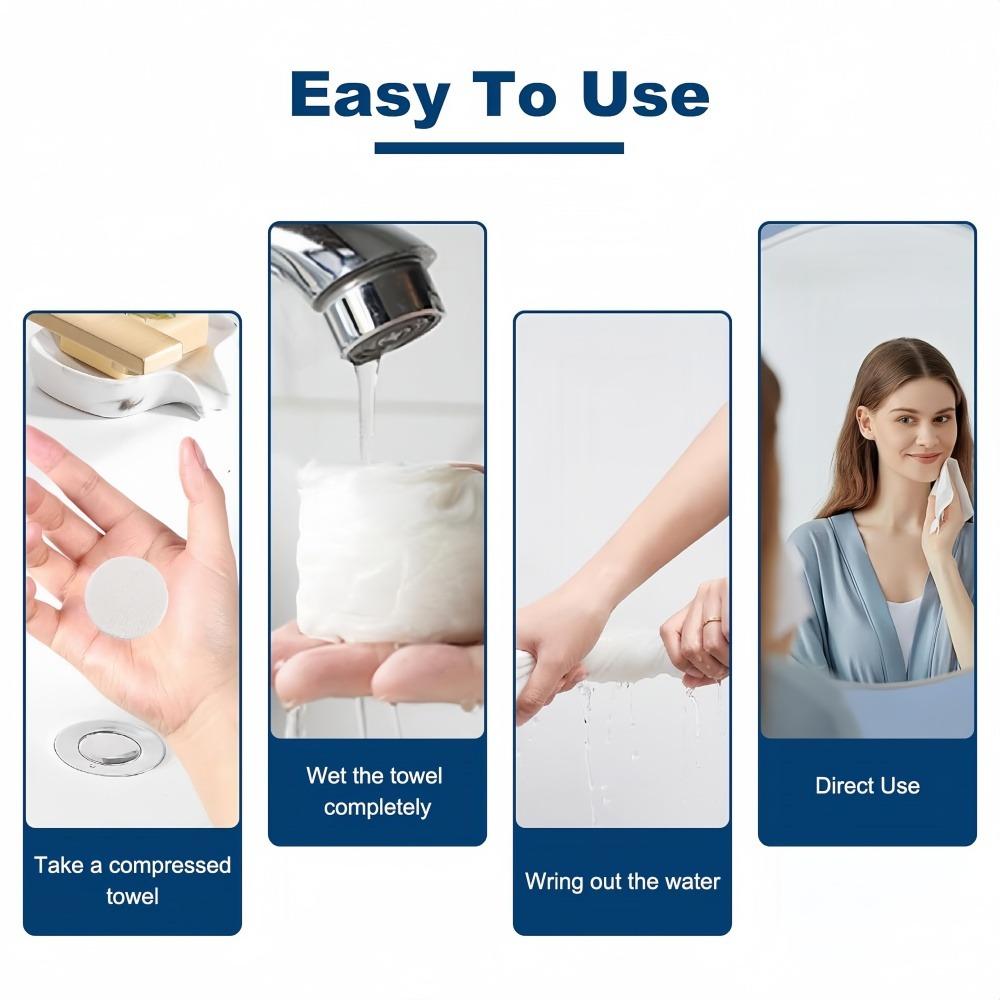 100PCS Disposable Compressed Towel Tissue Outdoor Travel Camping Portable Makeup Cleaning Cloth Mini Compressed Absorbent Towel