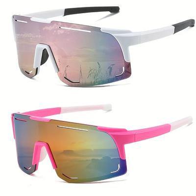 1 Pair Unisex Fashion Glasses Large Frame Lightweight Durable for Sports Outdoor Activities Trendy Design