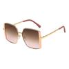 Square Large Frame Vintage Elegant Ladies Fashion Sunglasses Ins Perfect for Daily Vacation Beach Accessories