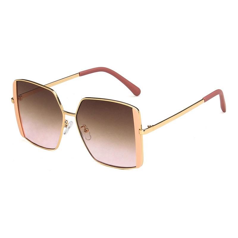 Square Large Frame Vintage Elegant Ladies Fashion Sunglasses Ins Perfect for Daily Vacation Beach Accessories