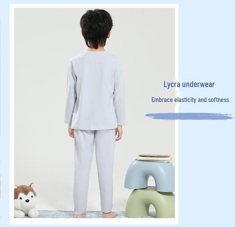 Chłopięcy Termiczny Bawełniany Zestaw Bielizny Lycra - Jesień/Zima 2025