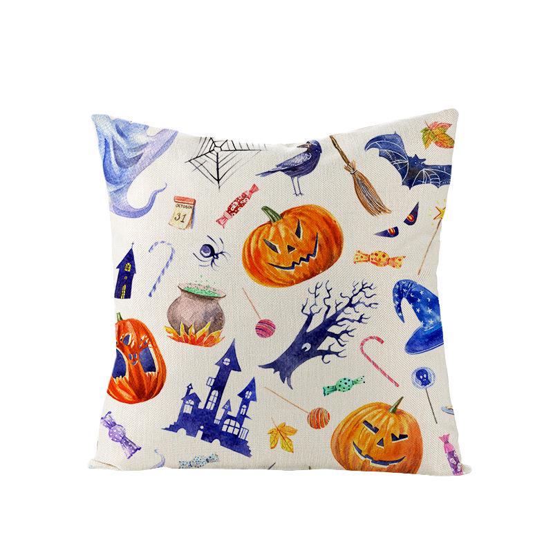 Neue Halloween Polyester Kissenbezug Zuhause Zuhause Schlafzimmer Sofa Kissen Lendenkissenbezug