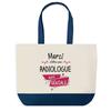 Tote Bag - PLANETEE - Thank You Brilliant Radiologist - Blue Background - Cotton 40 X 45 Cm - Large Size