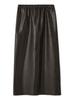 Mira Owen Faux Leather Fabric Tight Skirt 09WFS245117DBRW0