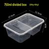 Zebian 2-Compartment Disposable Food Containers with Lids
