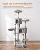 FEANDREA PCT196W01 Cat Tower, Slim Cat Tower, Large Cats, Stationary, Space Saving, Easy Climbing, Large Hammock, Eliminates Lack of Exercise