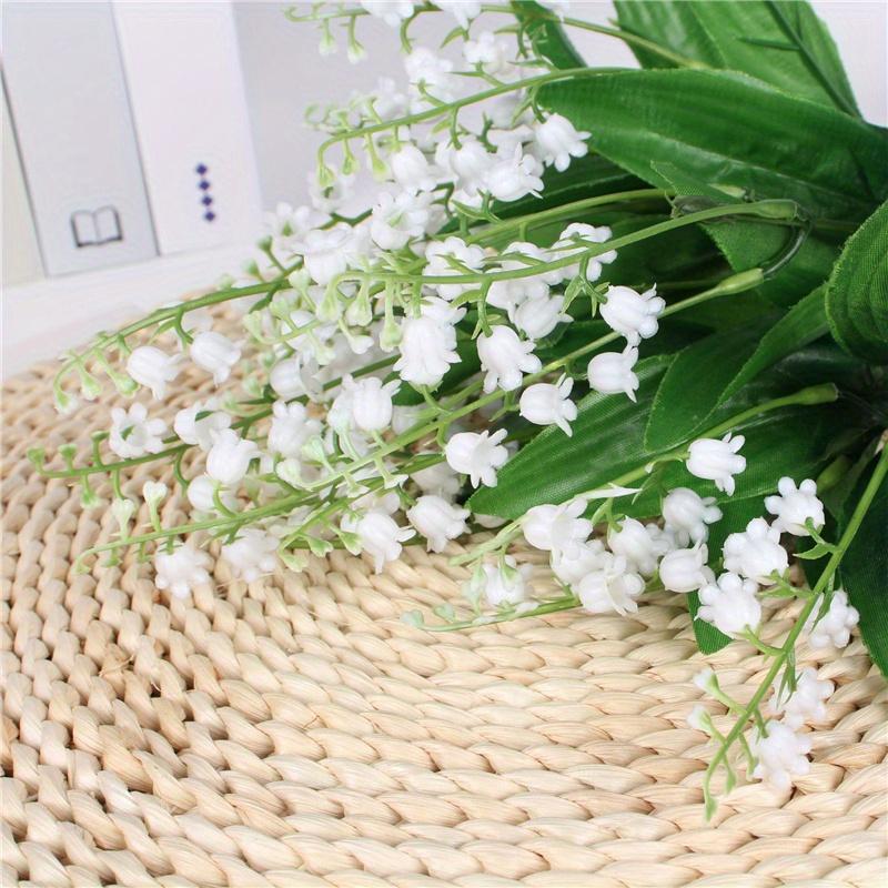 Artificial Flowers Lily of the Valley 7 Branches Fake Plastic Lily Flower Bridal Bouquet Wedding Party Decor Flores Artificiales
