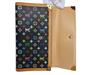 Used Louis Vuitton Monogram Multicolor Trifold Long Wallet Black M92658