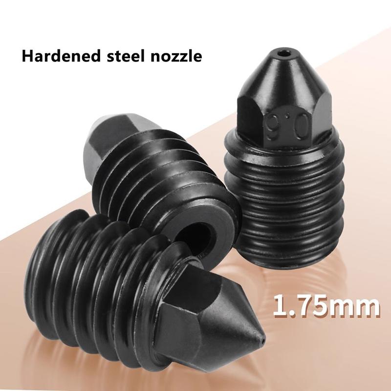 För Bambu Lab X1/P1P Munstycke 0.6 0.8 1.0Mm Härdat Stål Cht Kloning Mässingsmunstycke Uppgraderad Hotend Stål För Bambu Lab 3D-skrivare