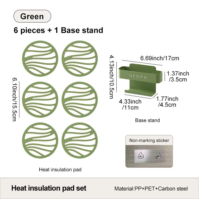 Премиальный двухслойный термостойкий плейсмат Uforu - Домашний, подходит для кастрюль и мисок