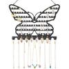 NiHome Butterfly Wall Mounted Jewelry Organizer, Decorative Metal Earring and Necklace Holder for Bedroom, Vanity, or Closet, Stylish Organizer with