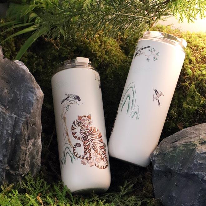 National Museum of Korea Magpie Tiger Drawing Tumbler (350ml)