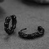 Creative Skull Hoop Earrings Silver Punk Earrings Jewelry Gothic Ear Buckles  Party