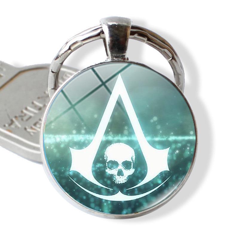 Assassin's Creed Metal Embossed Ring Keychain Pendant