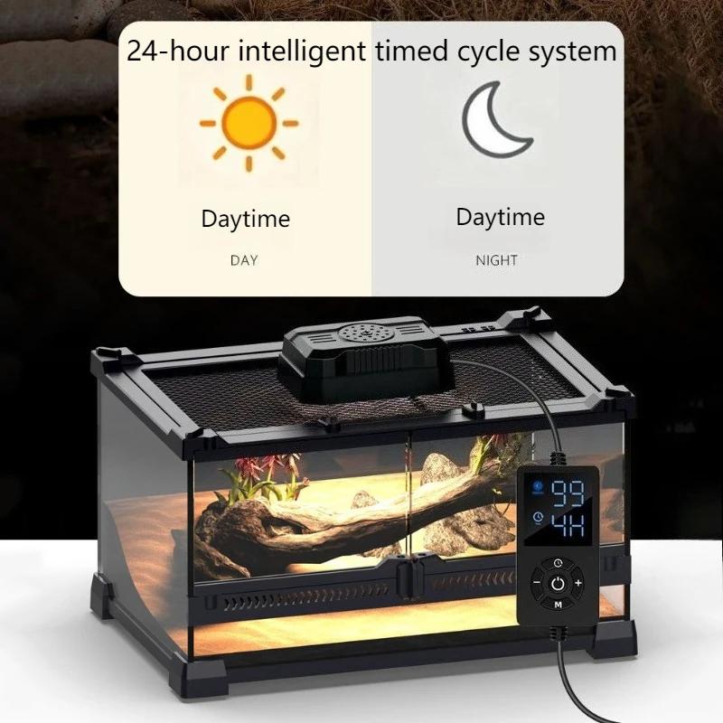 UVB Reptilien Terrarium Lampe UVA LED Dimmbar Timer Zuchtbox Lampe Flammhemmend Intelligente Reptilien Hundehütte Lampe Habitat Beleuchtung
