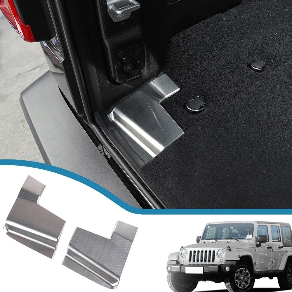 

Pelindung pelat Sill pintu pelindung masuk Bagasi Belakang mobil penutup untuk Jeep Wrangler JL 2018-2022 Aksesori pencetak Interior mobil серебряный