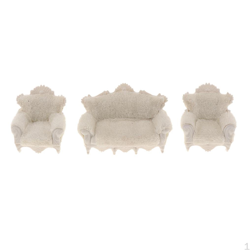 

Fine 1:25 Scale Dollhouse Miniature Furniture Living Room Set Sofa Couch